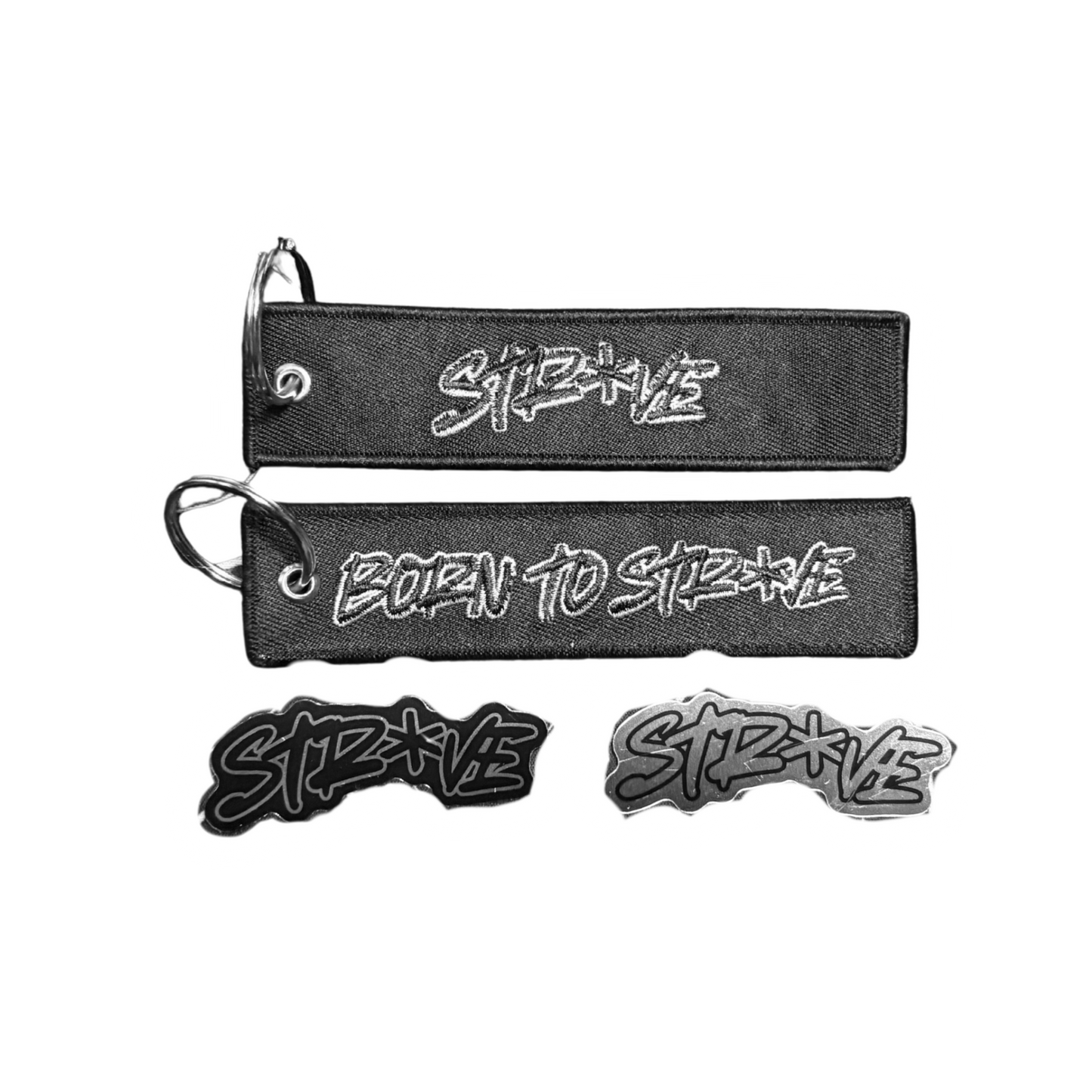 STRIVE Keychain + Chrome Sticker Pack