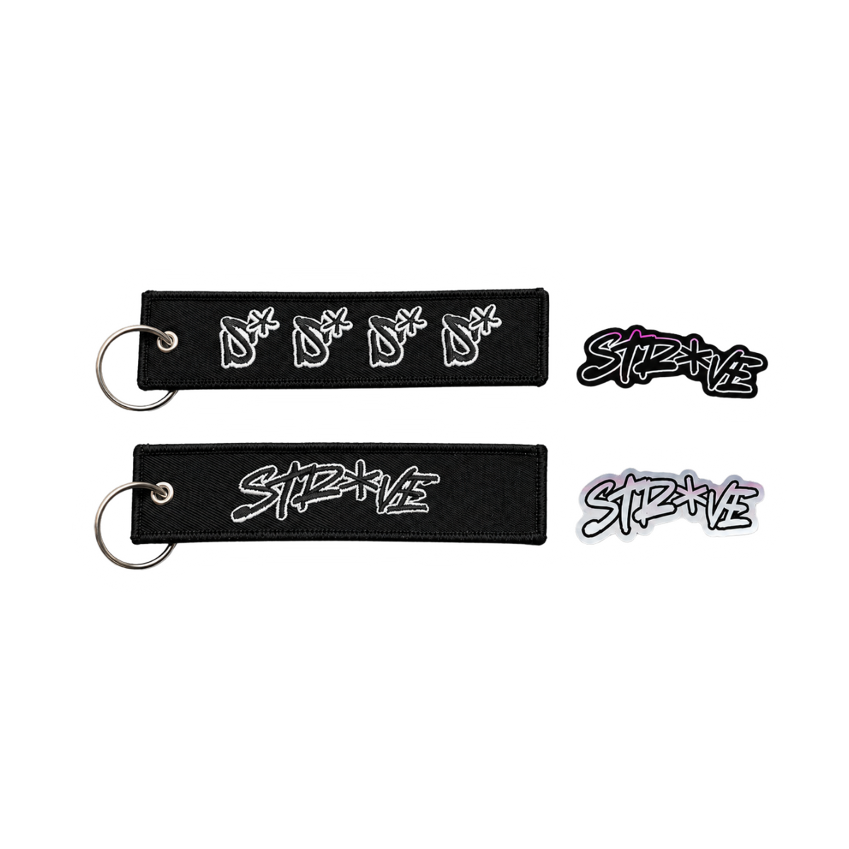 STRIVE Keychain + Chrome Sticker Pack